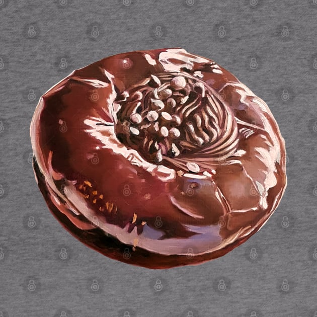 Chocolate Swirl Donut Painting (no background) by EmilyBickell